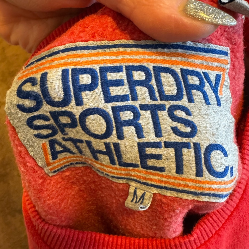 2 FOR $20 Superdry Men's Crewneck Stadium Sweatshirt Pull Over Red Gray M $75 - Picture 6 of 11